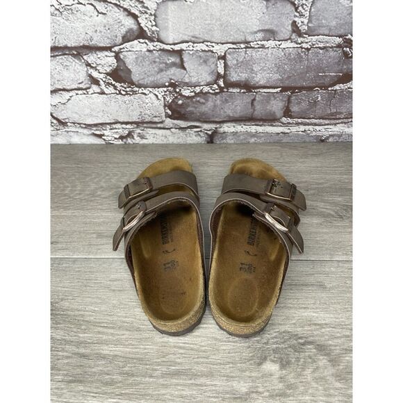 Birkenstock Arizona Mocha Brown Copper 2 Strap Slide Sandals Kids Sz 31EU/13M US - Picture 5 of 16